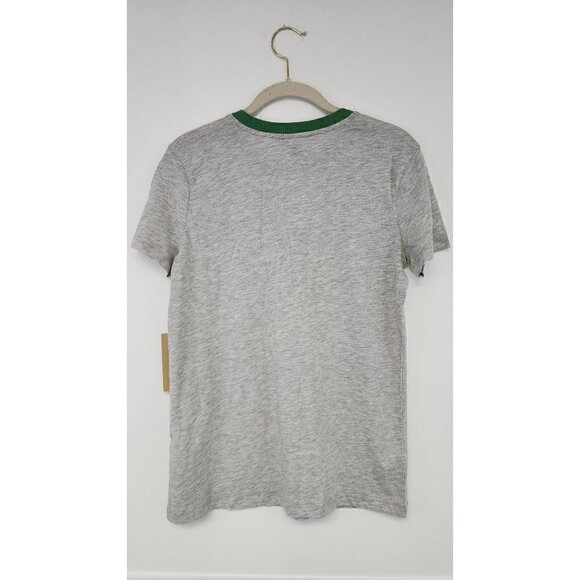 NWT Halogen St. Patricks Day All Luck T-Shirt Grey & Green Tee Medium - Picture 5 of 5